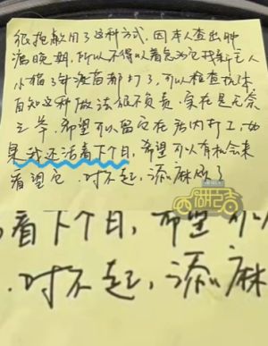 貓咖夫婦發現棄貓旁有一張原飼主留下的紙條。(圖/抖音:西湖之聲) ▲貓咖夫婦發現棄貓旁有一張原飼主留下的紙條。(圖/抖音:西湖之聲)