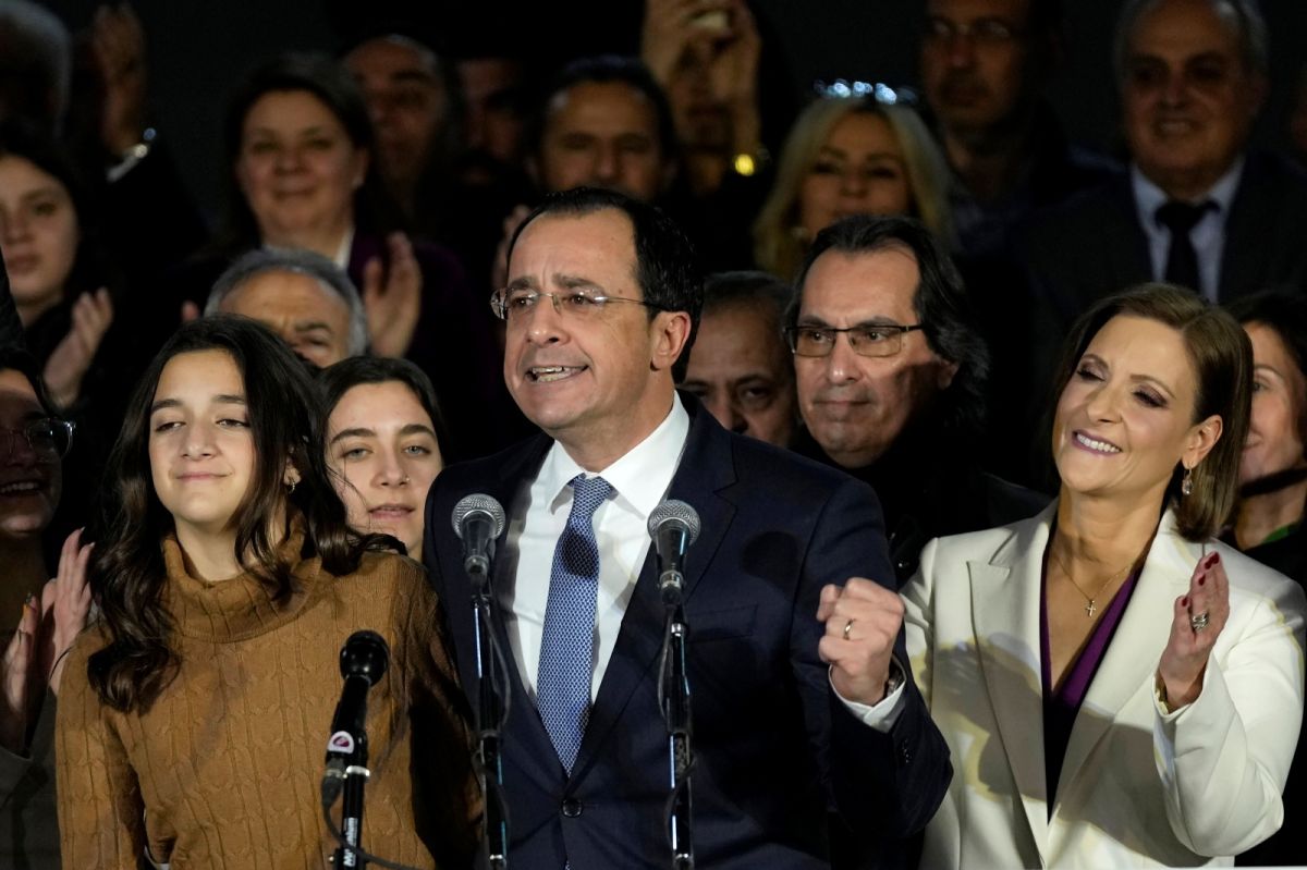 ▲賽普勒斯前外交部長克里斯托多里底斯在總統大選第2輪決選中獲得52%選票。（圖／美聯社／達志影像）