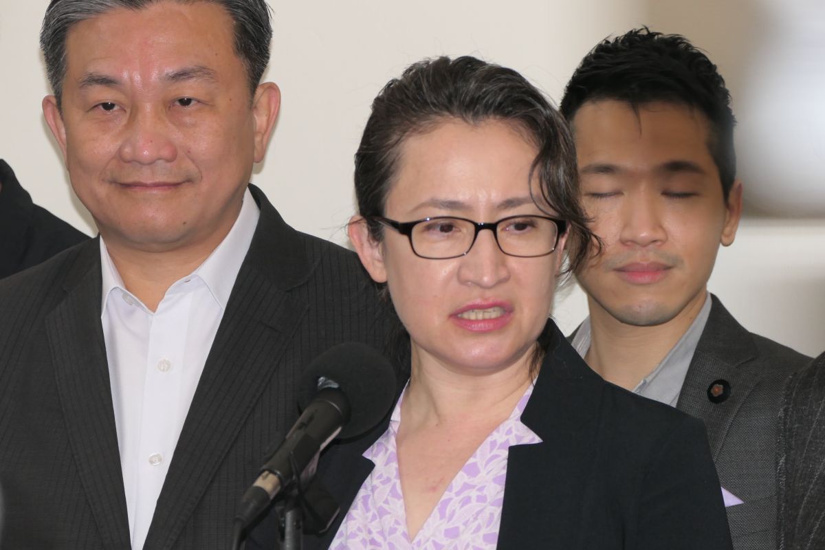 ▲中國台辦宣布制裁駐美代表蕭美琴。（圖／記者呂炯昌攝）