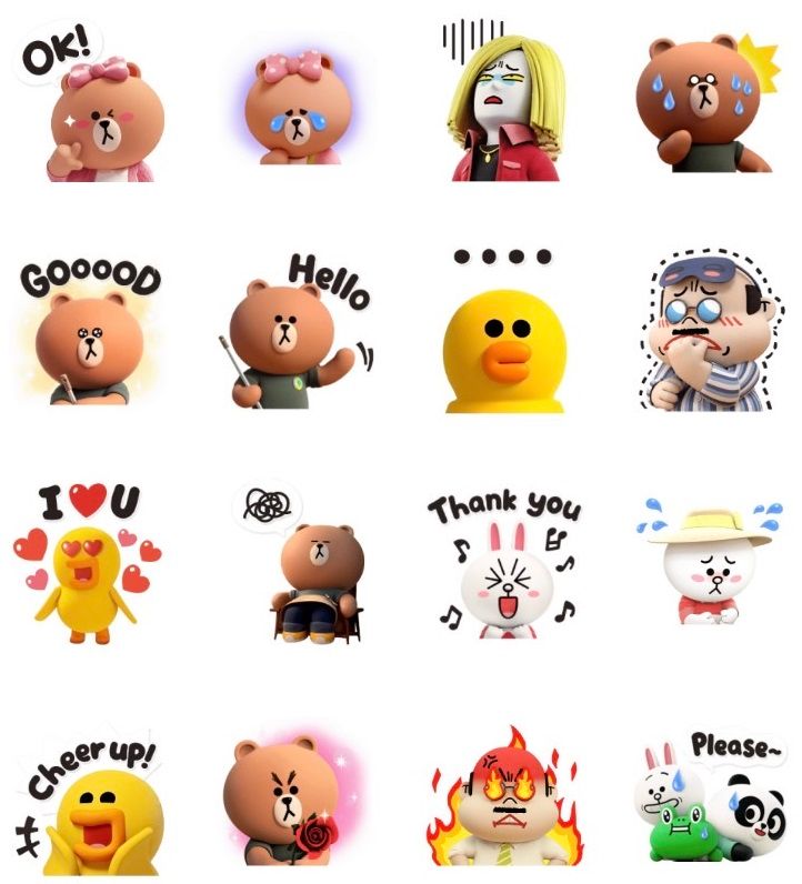 ▲「LINE FRIENDS × Netflix」免費貼圖。(圖/翻攝自LINE)