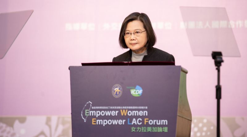 ▲蔡英文出席女力拉美加論壇開幕典禮，期盼繼續推動女性經濟賦權，也促進全球疫後經濟振興及復甦。（圖／總統府提供）