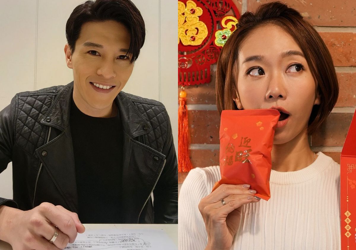 ▲三立《一家團圓》的CP龍語申（左）、何依霈戴情侶戒宣示主權。（圖／翻攝龍語申、何依霈臉書）