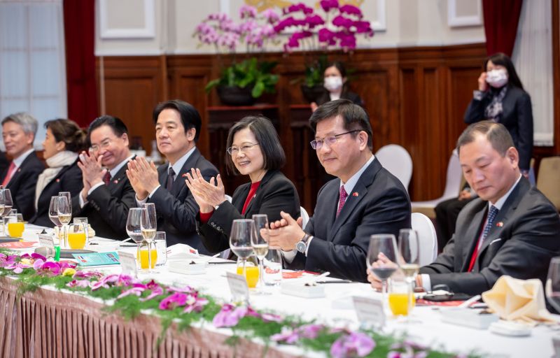 ▲蔡英文以國宴宴請巴拉圭總統阿布鐸，賴清德、林佳龍、吳釗燮等人也都出席。（圖／總統府提供）