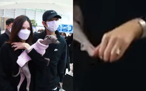 ▲宋仲基跟老婆Katy現身機場。(圖/뉴스엔·NewsenTV YouTube) ▲宋仲基跟老婆Katy現身機場。(圖/뉴스엔·NewsenTV YouTube)
