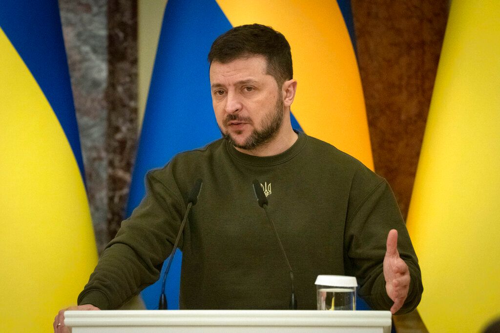 ▲烏克蘭總統澤倫斯基（Volodymyr Zelenskyy）指出，他與中國國家主席習近平通話時，曾請求他協助把被俄羅斯遣送出境的烏克蘭兒童帶回國內。資料照。（圖／美聯社／達志影像）