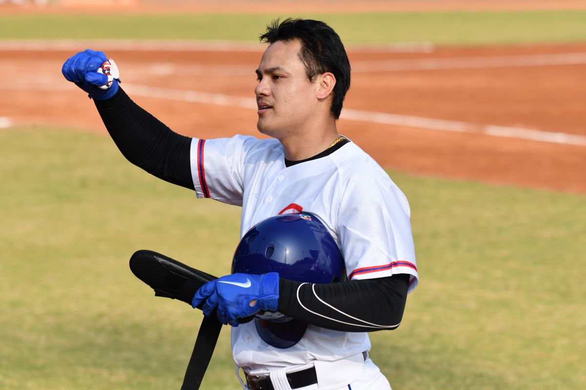 ▲台灣隊內野手張育成(圖/林柏年攝)