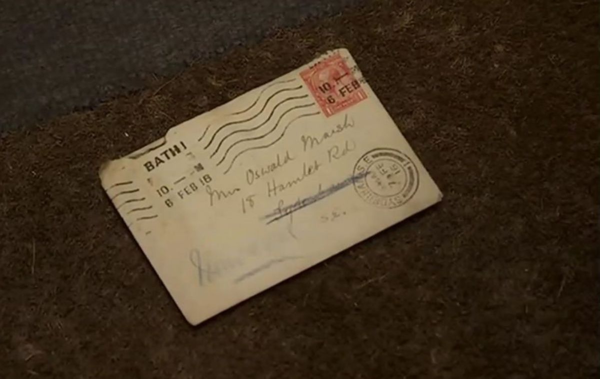 ▲英國倫敦有民眾收到一封1916年就交寄的信件。（圖／翻攝自鏡報）