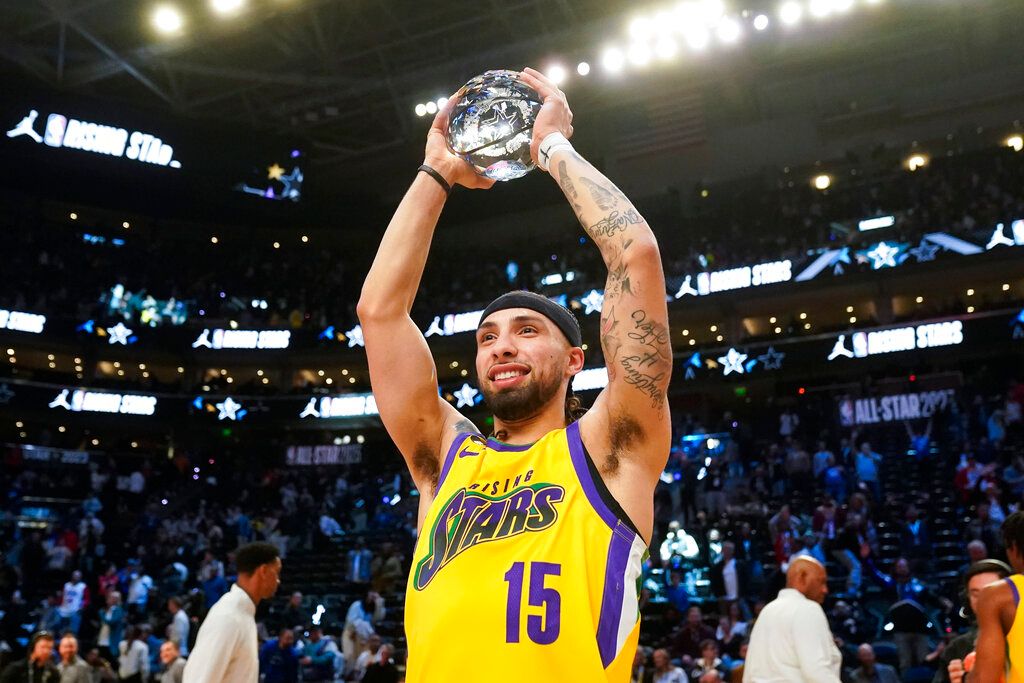 ▲紐奧良鵜鶘後衛Jose Alvarado奪得新秀賽MVP。（圖／美聯社／達志影像）