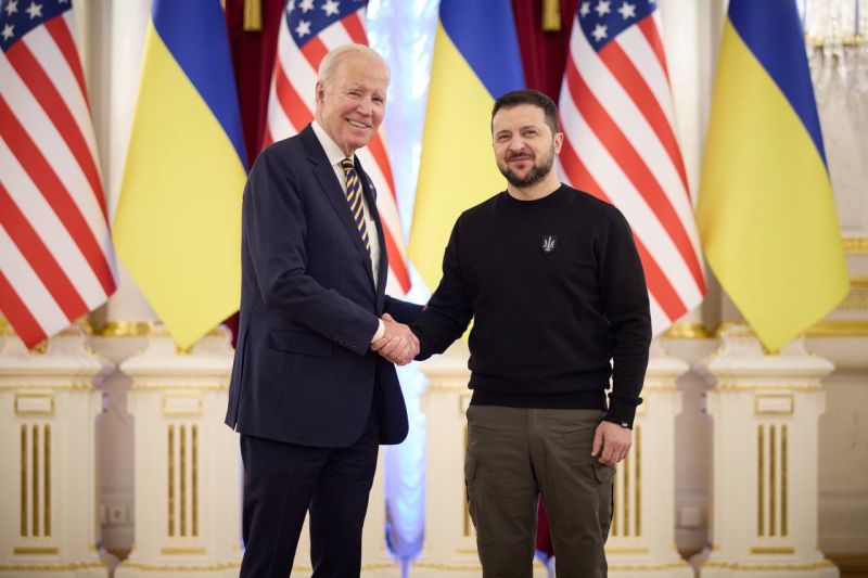 ▲烏克蘭總統澤倫斯基和美國總統拜登通電話，討論俄羅斯傭兵組織「瓦格納集團」（Wagner）發動短暫兵變一事。資料照。（圖／翻攝自推特@maria_drutska）