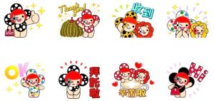 ▲免費貼圖「路易威登 × 草間彌生系列貼圖」。(圖/LINE) ▲免費貼圖「路易威登 × 草間彌生系列貼圖」。(圖/LINE)