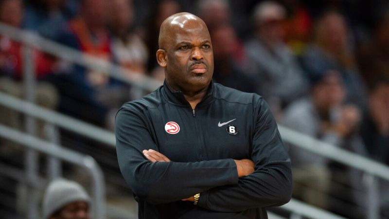 ▲老鷹隊主帥Nate McMillan。（（圖／美聯社／達志影像）