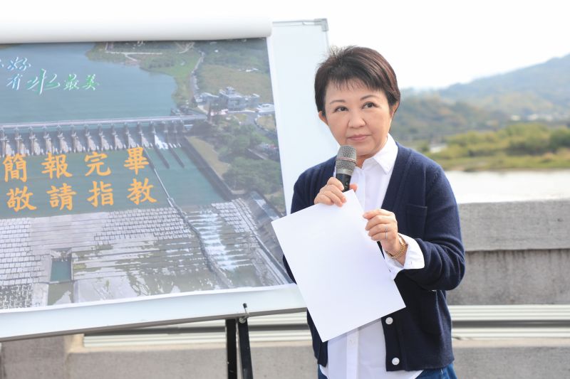 ▲盧秀燕針對中央計劃以水補電發出警訊，呼籲要留心下游庫容。（圖／台中市政府提供，2023.02.22）