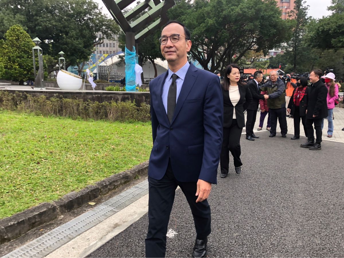 ▲朱立倫今日到二二八紀念活動致意。（圖／記者嚴俊強攝，2023.2.25）