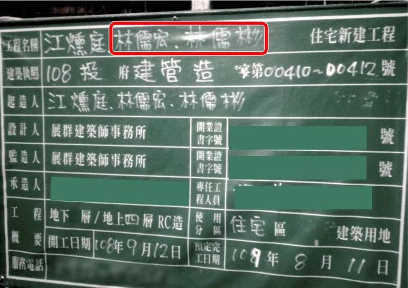▲林明溱之子林儒彬遭爆擔任豪宅起造人，連串爭議持續被檢視。（圖／蔡培慧辦公室提供）