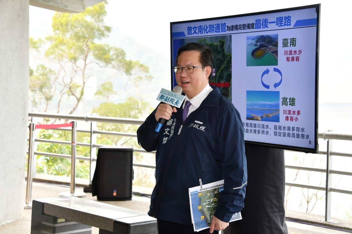 ▲鄭文燦表示，達成綠色交通、減碳，是蔡政府非常重要的目標，「我們把事情做好，不怕被收割」。（圖／行政院提供）