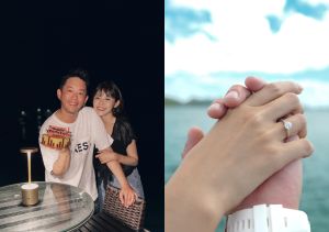 ▲Junior（左圖左）、林萱瑜（左圖右）拍《天之驕女》而交往結婚。（圖／翻攝Junior臉書）