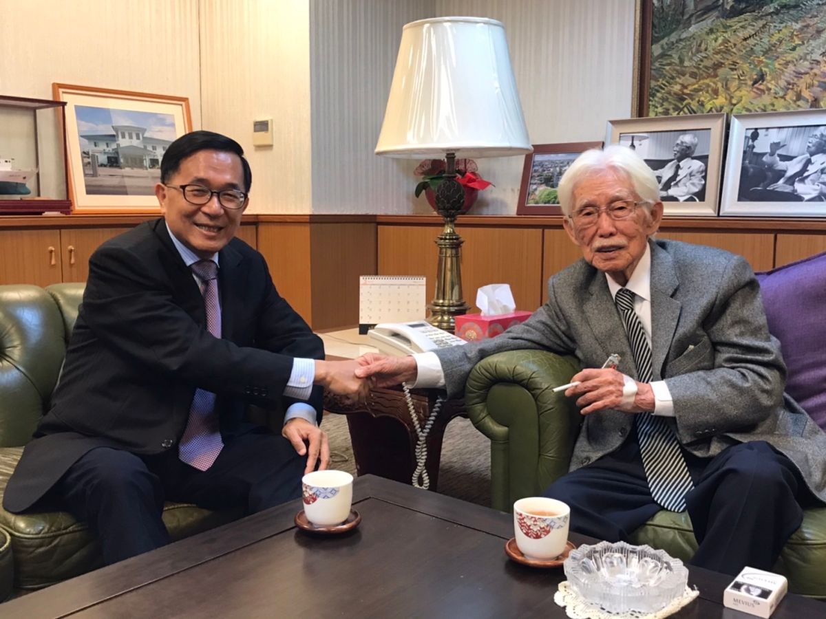 ▲前總統陳水扁（左）2022年2月曾在廣播節目專訪辜寬敏，分享台獨人生。(圖／新台灣國策智庫提供）