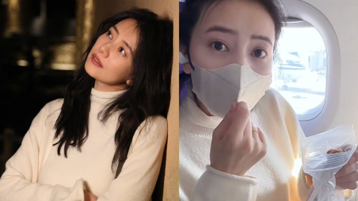 ▲43歲女星高圓圓不斷被嫌老，近日素顏搭飛機的畫面，意外洩漏她最真實的面貌。（圖／翻攝高圓圓微博、抖音）