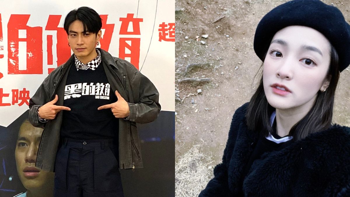 ▲宋柏緯（左）出席《黑的教育》記者會，與王淨緋聞事件狂被虧。（圖／記者黃雅琪攝影、翻攝自王淨 Instagram）