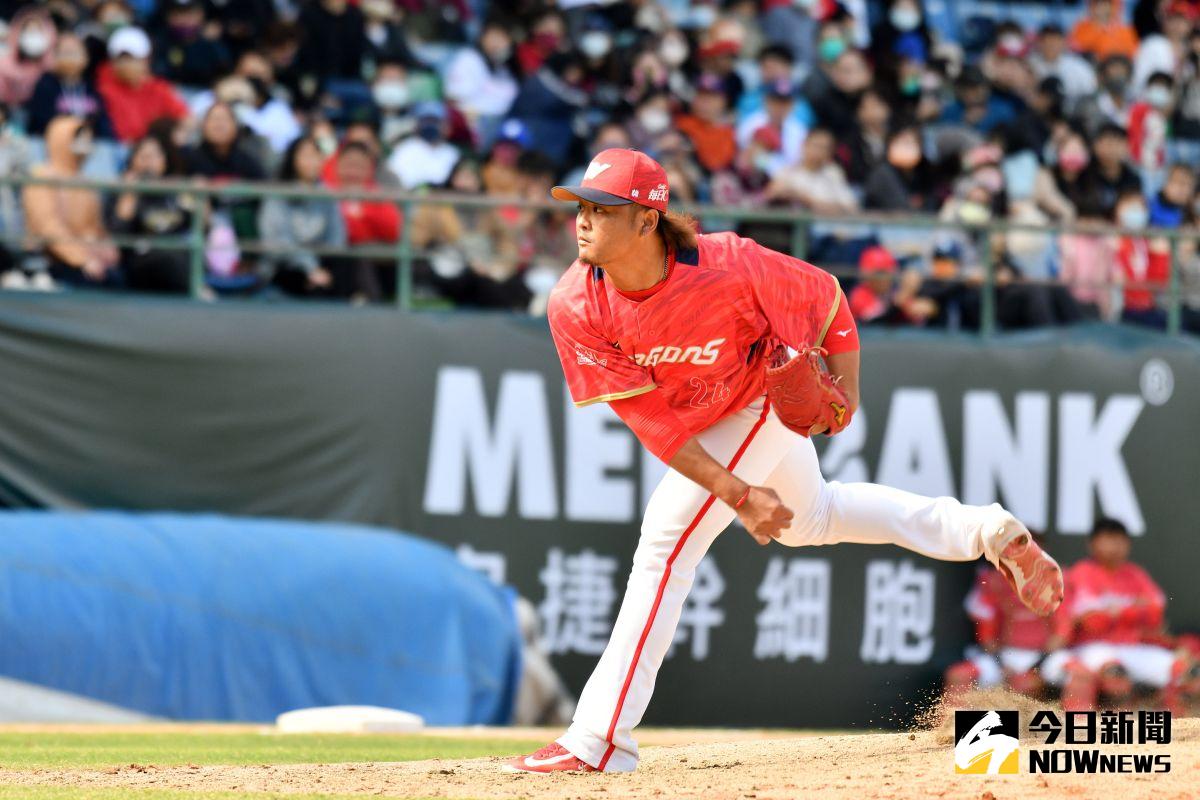 ▲味全龍王躍霖。（圖／特約攝影林柏年攝）