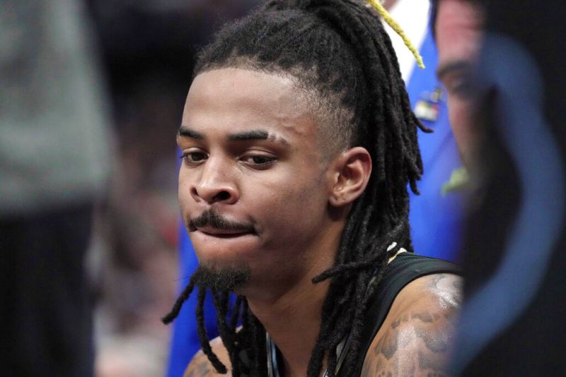 ▲灰熊主控Ja Morant,因在直播中亮槍,將被禁賽25場。(圖/美聯社/達志影像)