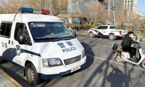 ▲北京市街頭警車明顯增多。(圖/美聯社/達志影像) ▲北京市街頭警車明顯增多。(圖/美聯社/達志影像)