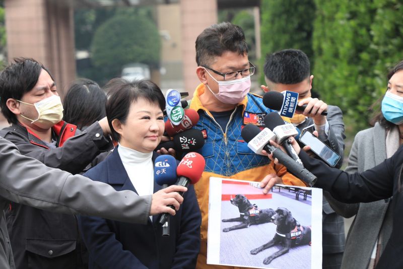 ▲被問及是否接受徵召，盧秀燕強調「成功不必在我、但團結一定有我」。（圖／台中市政府提供，2023.03.02）