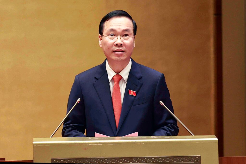 ▲根據越南媒體報導，越南國家主席武文賞（Vo Van Thuong）的請辭案已受到越南共產黨中央委員會批准。資料照片。（圖／美聯社／達志影像）