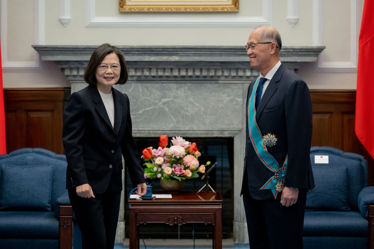 ▲總統蔡英文（左）、現任海基會董事長李大維。（圖／總統府提供）