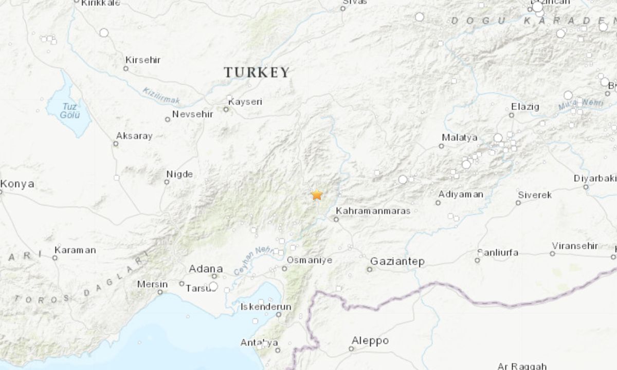 ▲土耳其發生規模5極淺層強震。（圖／翻攝自USGS）