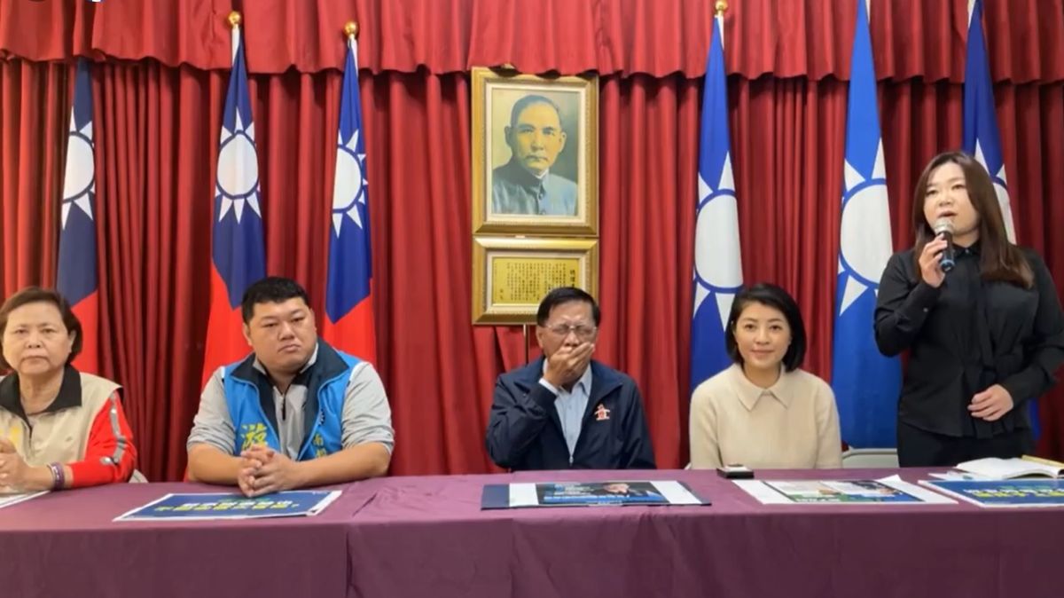 ▲立委馬文君發言時，林明溱忍不住打了個大哈欠。（圖／翻攝國民黨臉書直播，2023.03.03）