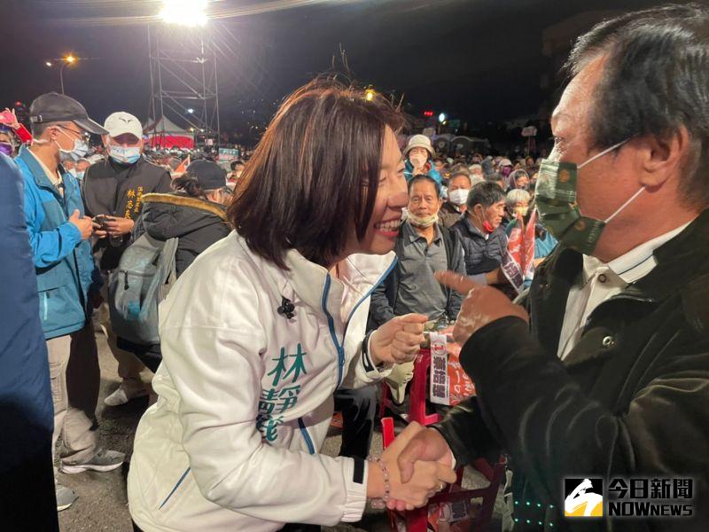 ▲蔡培慧在南投市舉辦選前之夜,超過6000支持者擠爆會場,林靜儀也到場助陣。(圖/記者黃宣尹攝,2023.03.03)