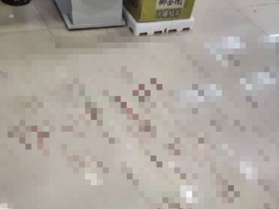 ▲桃園中壢某超商發生砍人事件，24歲的羅姓男子，疑不滿同志情侶在超商前接吻，與其中的35歲林姓男子發生口角，進而爆發肢體衝突。（圖／翻攝畫面）  