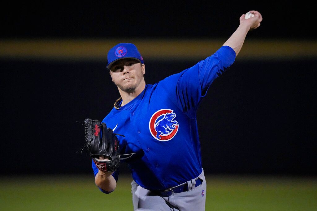 ▲小熊隊春訓接力送教士隊無安打比賽（圖／美聯社／達志影像）