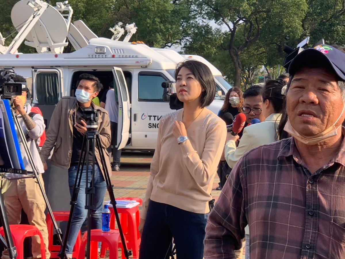 ▲南投縣長許淑華現身開票區，她表示現在的心情有點緊張。（圖／記者顏幸如攝，2023.03.04）