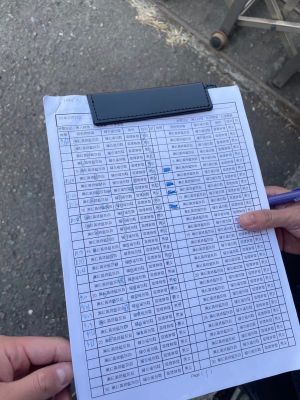 ▲監票部隊的登記表，詳細紀錄選民投票時間和特徵。（圖／蔡培慧競總提供，2023.03.05）