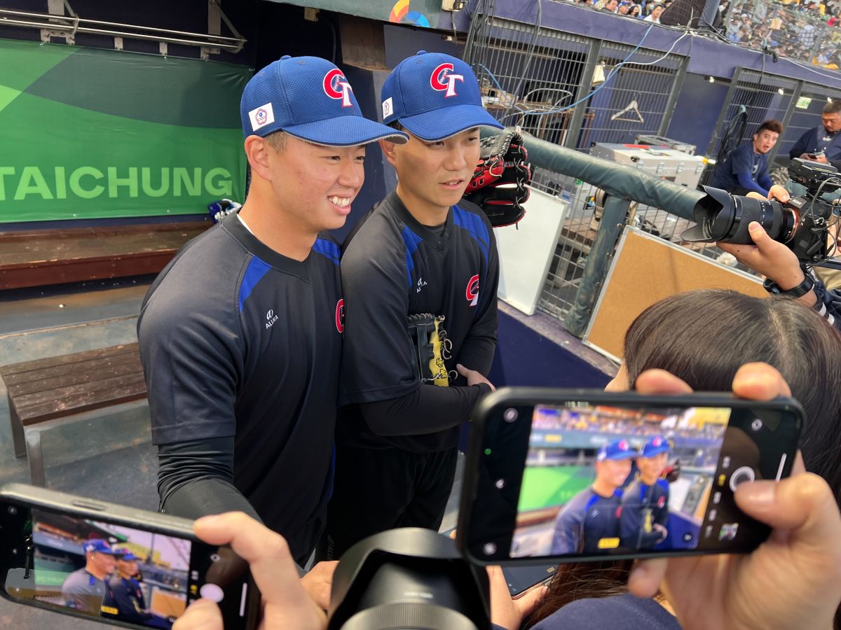 ▲中華隊內野兩小將鄭宗哲(左)、江坤宇(右)（圖／記者簡名杉攝）