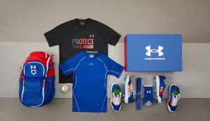 ▲UA精心為選手打造專屬經典配色「Armour Box」，裝載品牌訂製棒球釘鞋及多款專業訓練裝備。（圖／UA提供）