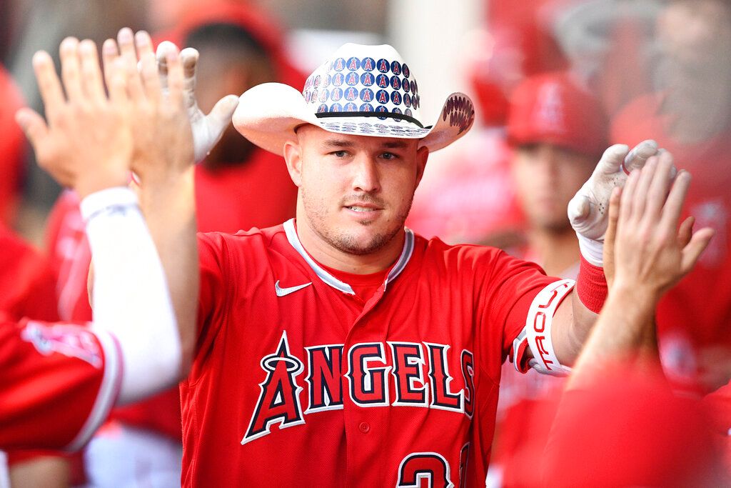 ▲天使近年戰績掙扎，主砲Mike Trout能否能健康打一整季，成為球隊戰績能否翻身的焦點。（圖／美聯社／達志影像）