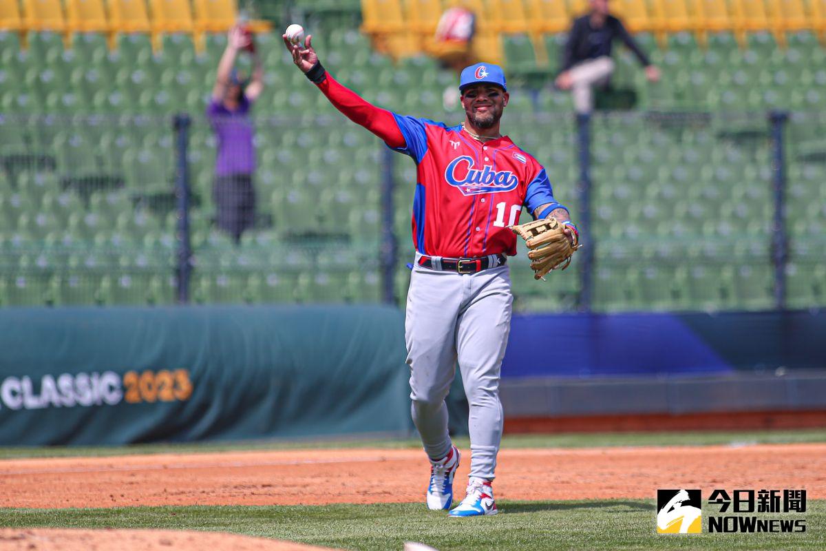 ▲WBC經典賽古巴隊三壘手Yoan Moncada。（圖／記者葉政勳攝 , 2023.03.06）