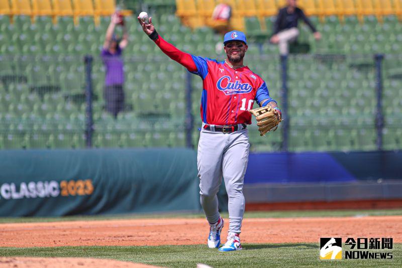 ▲WBC經典賽古巴隊三壘手Yoan Moncada。（圖／記者葉政勳攝 , 2023.03.06）