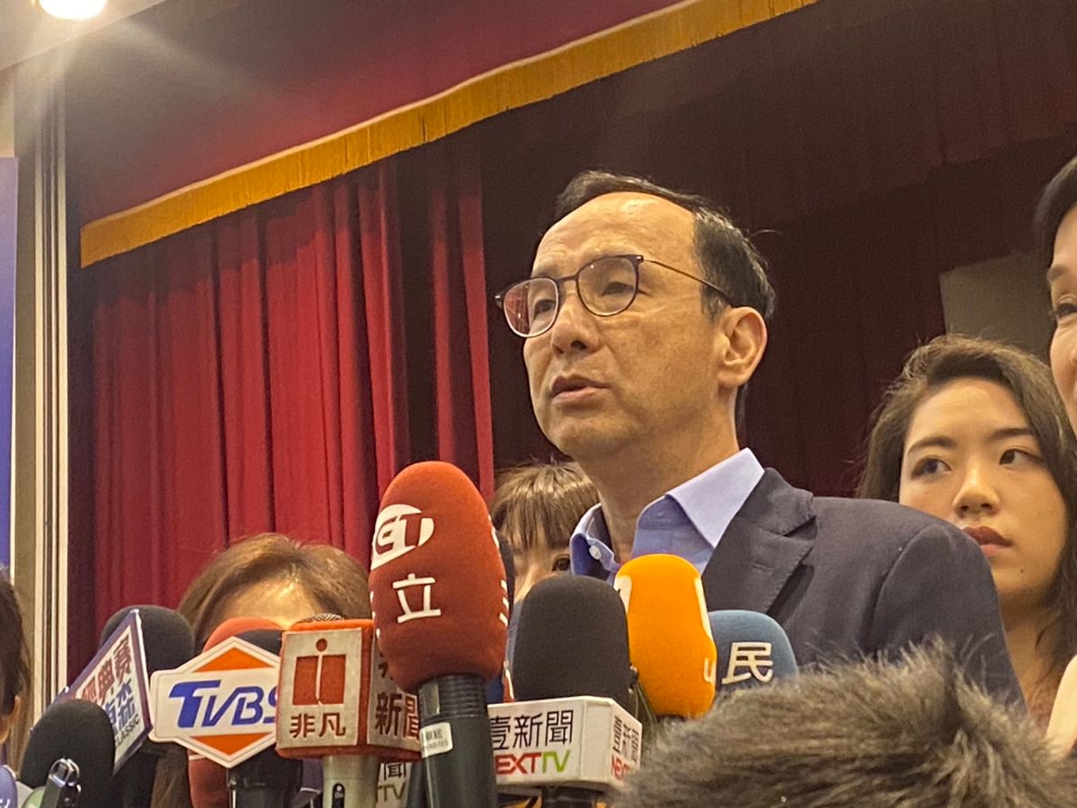 ▲傳朱立倫邀侯友宜出席南投立委補選選前之夜遭婉拒，導致兩人不和；朱今受訪駁斥，謠言止於智者，他不管當面、電話都對侯表達感謝。（圖／記者翁子竣攝，2023.03.07）