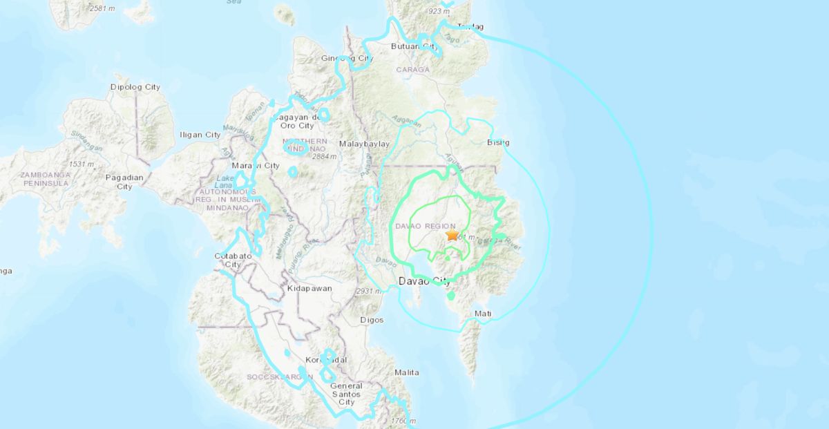 ▲菲律賓南部今天發生規模6.0地震，有關當局警告可能還會有餘震。（圖／翻攝自美國地質調查局）