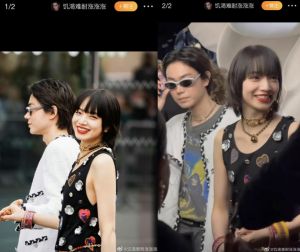 ▲小松菜奈帶著結婚一年多的老公菅田將暉現身時裝周。(圖/翻攝自微博) ▲小松菜奈帶著結婚一年多的老公菅田將暉現身時裝周。(圖/翻攝自微博)