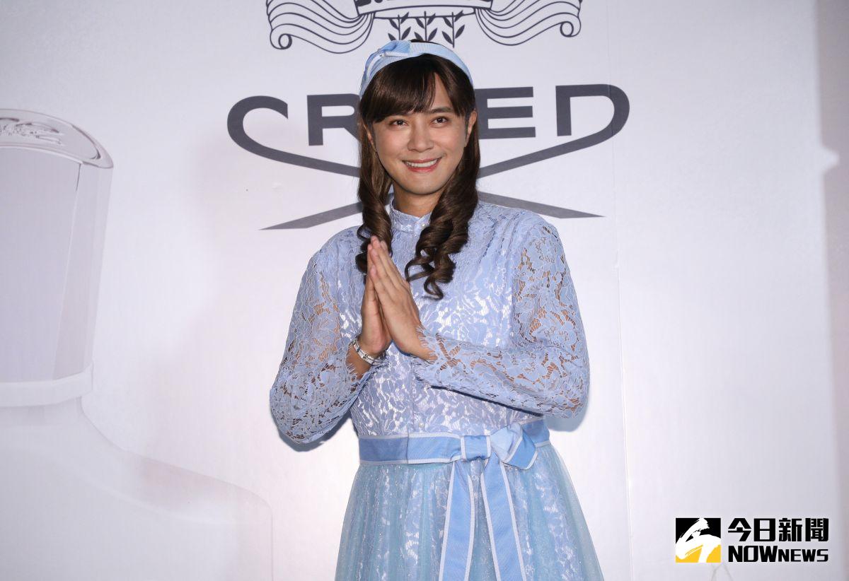 ▲羅志祥分身胞妹朱碧石，代替羅志祥回答感情問題。（圖／記者陳明中攝, 2023.03.08）