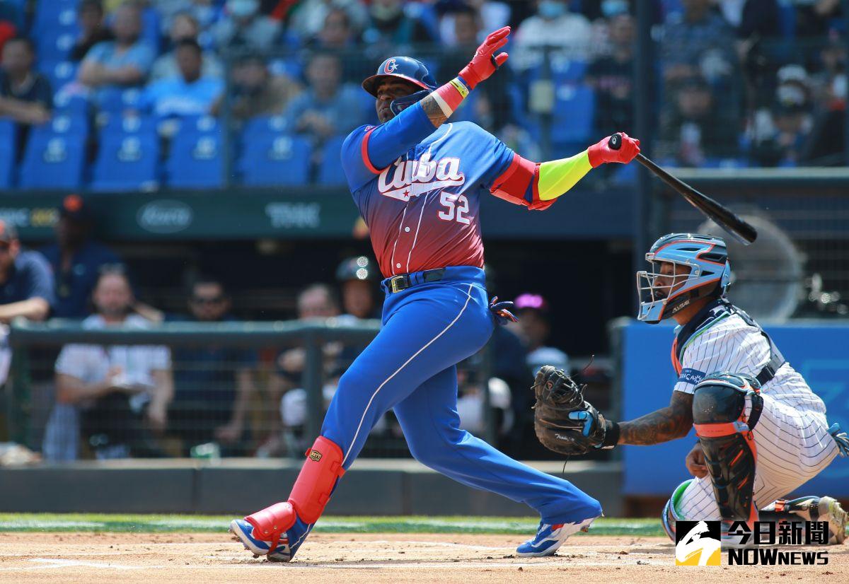 ▲2023WBC經典賽古巴隊外野手Yoenis Cespedes。（圖／記者葉政勳攝 , 2023.03.08）