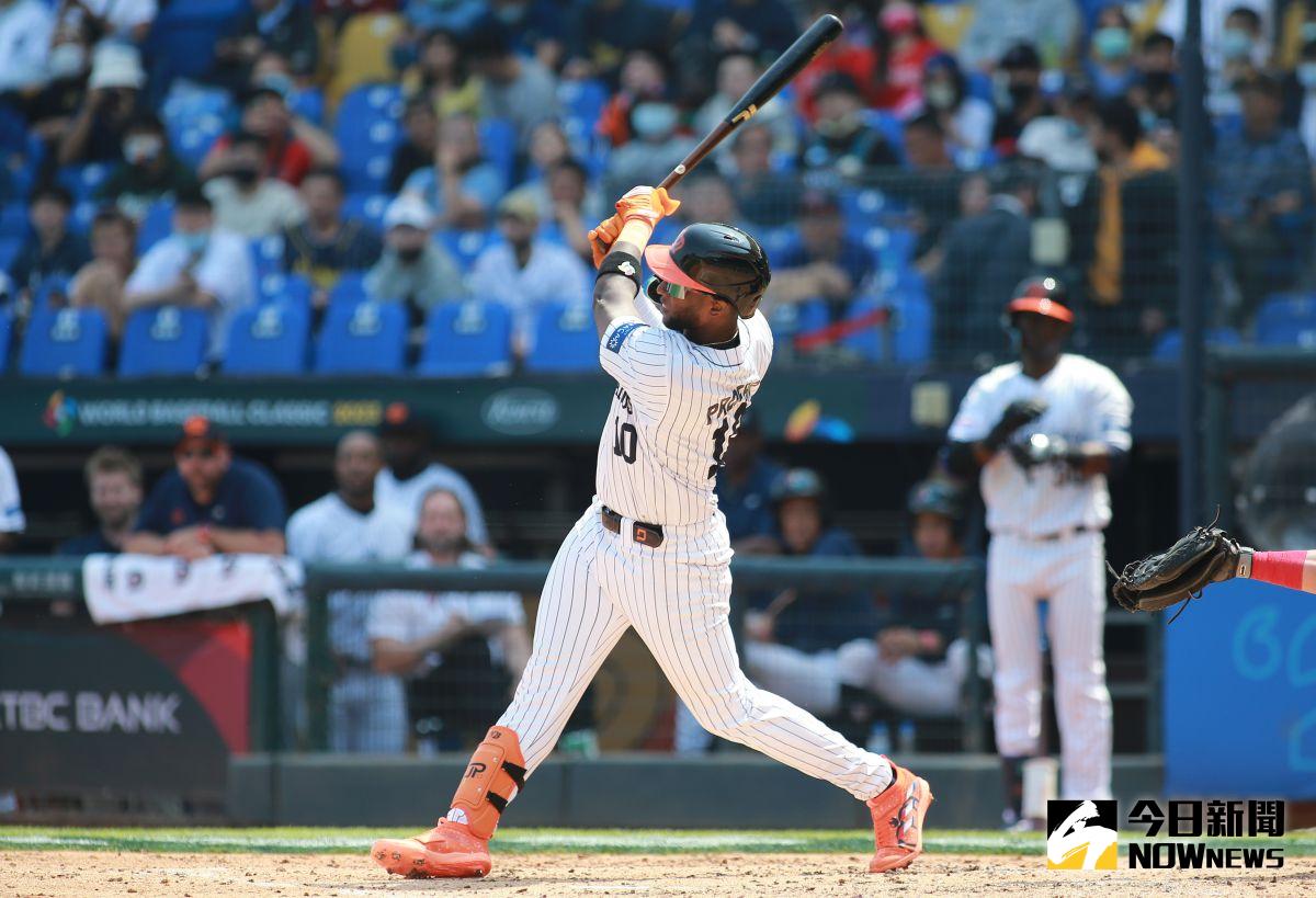 ▲2023WBC經典賽荷蘭隊外野手Jurickson Profar。（圖／記者葉政勳攝 , 2023.03.08）