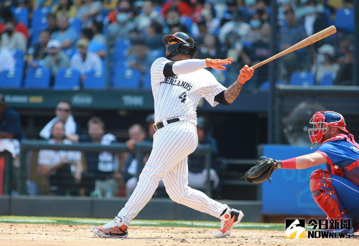 ▲2023WBC經典賽荷蘭隊外野手Wladimir Balentien。（圖／記者葉政勳攝 , 2023.03.08）
