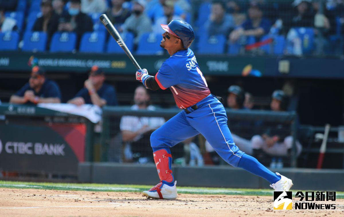 ▲2023WBC經典賽古巴隊外野手Roel Santos。（圖／記者葉政勳攝 , 2023.03.08）