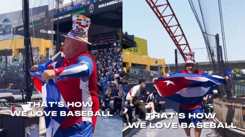 ▲WBC世界棒球經典賽今（8）日開打，目前Ａ組賽事古巴vs.荷蘭已經火熱開打，就有球迷發現，現場有古巴大叔「吹氣笛」應援。（圖／IG@brossports_official）